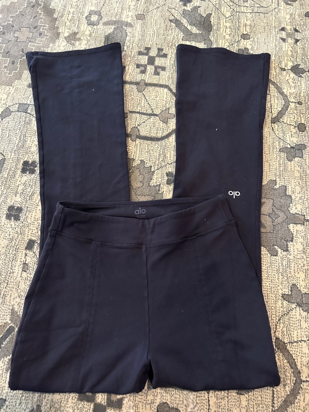 ALO Yoga Black Boot-Cut Flare Leggings